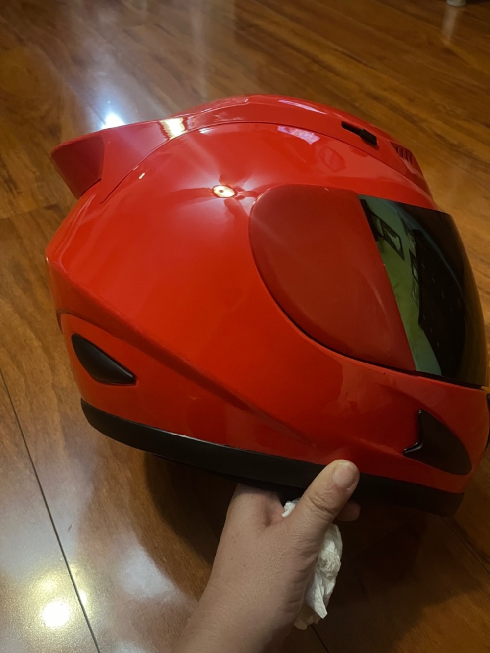 1STORM Red Full Face Motorcycle Helmet w/ Tinted Visor – DOT Approved – Medium - Picture 5 of 11